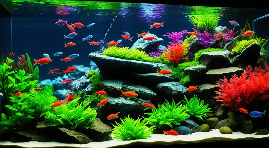 Aquário para peixe Tetra Arco-Íris Néon Vermelho