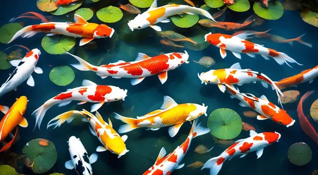 Convivência de carpa koi com outros peixes Convivência de carpa koi com outros peixes