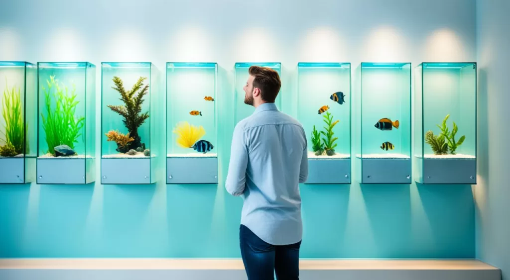 Escolha do tamanho do aquário