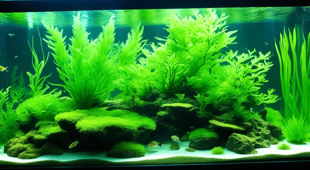 Excesso de luz em aquários