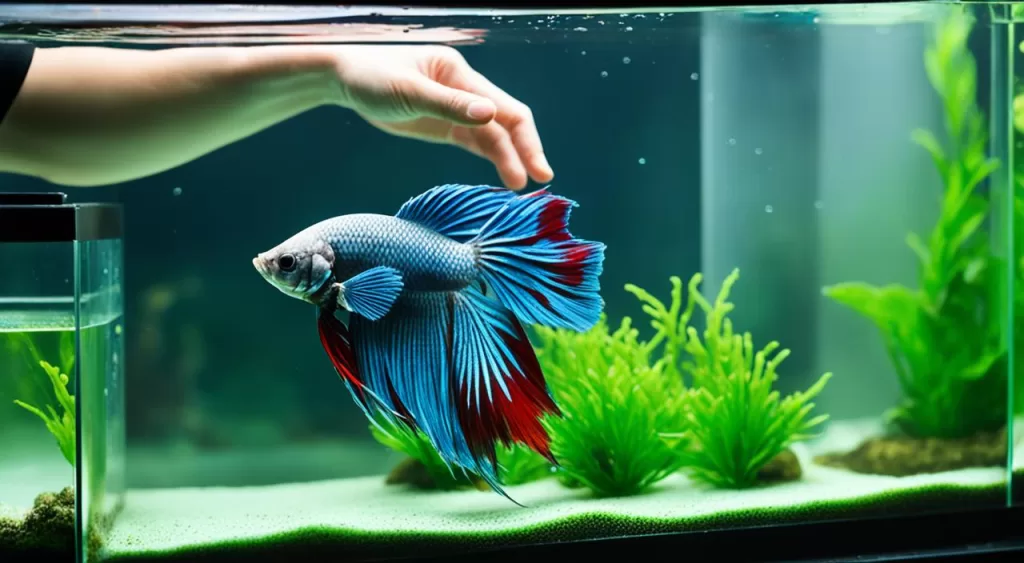 Limpeza do aquário do Peixe Betta