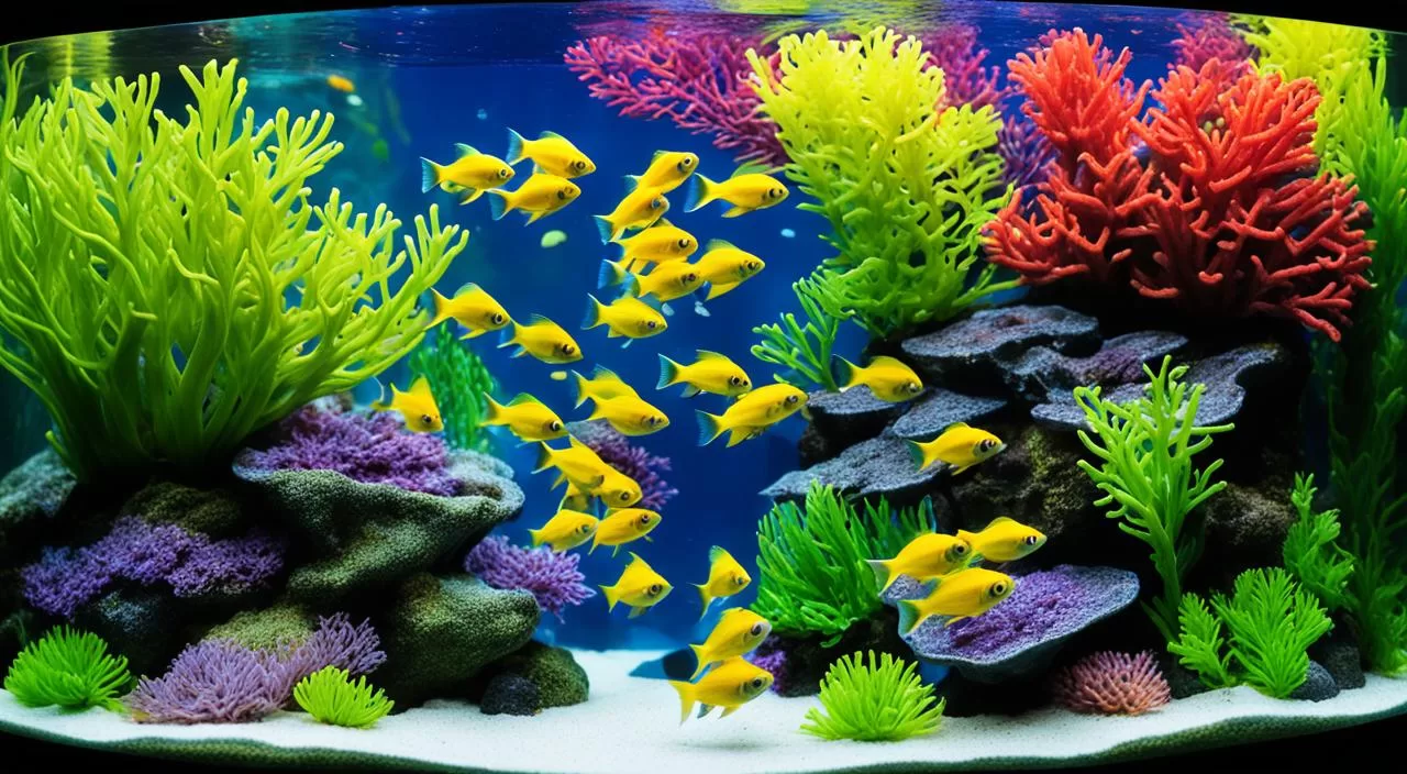 Peixe Tetra Arco-Íris Amarelo