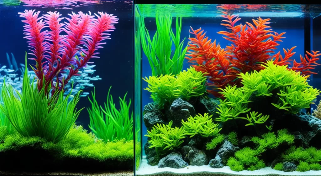 Plantas naturais vs. plantas artificiais