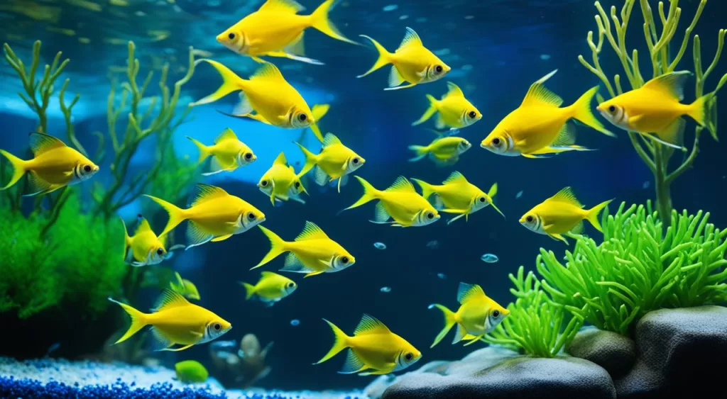 Tipos de Peixe Tetra Amarelo Limão