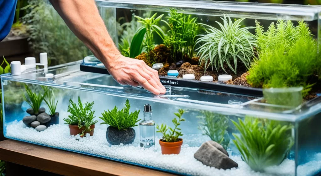 Tratamento da água para aquário de água fria