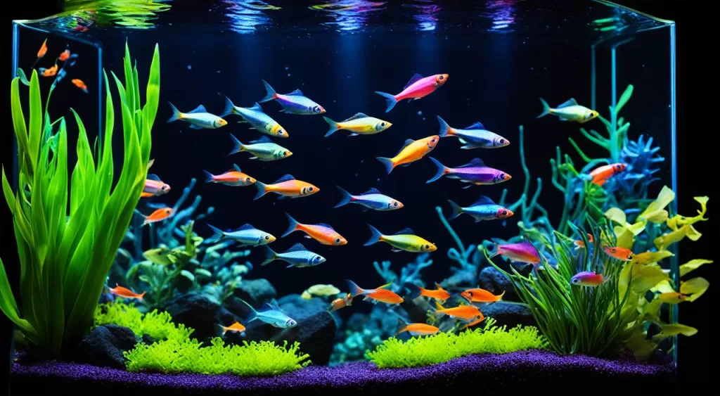 alimentação de peixe tetra arco-íris néon preto alimentação de peixe tetra arco-íris néon preto