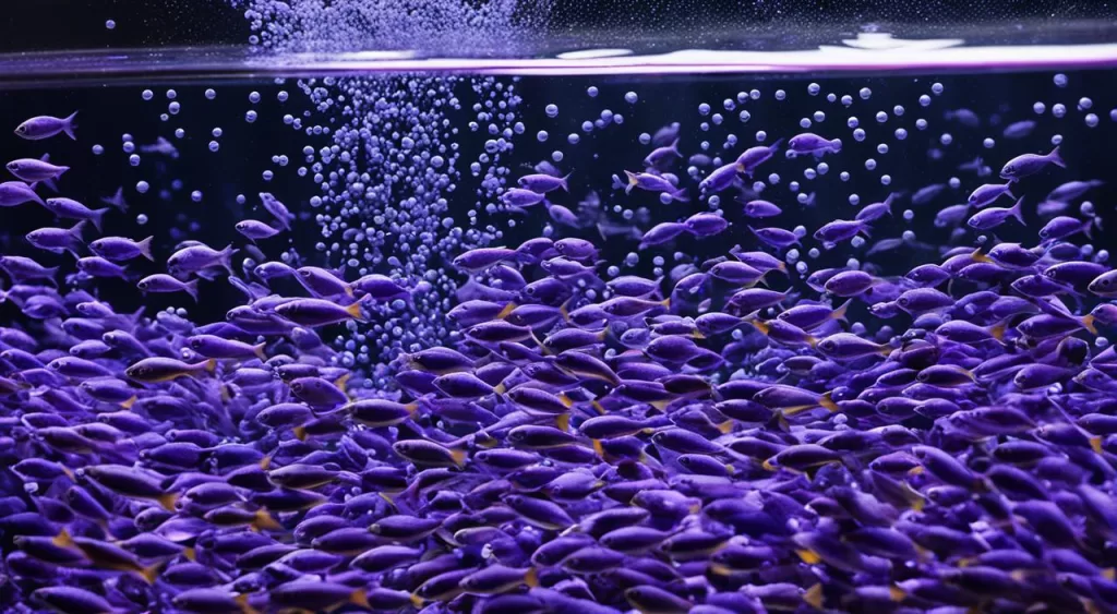 alimentação de peixe tetra roxo