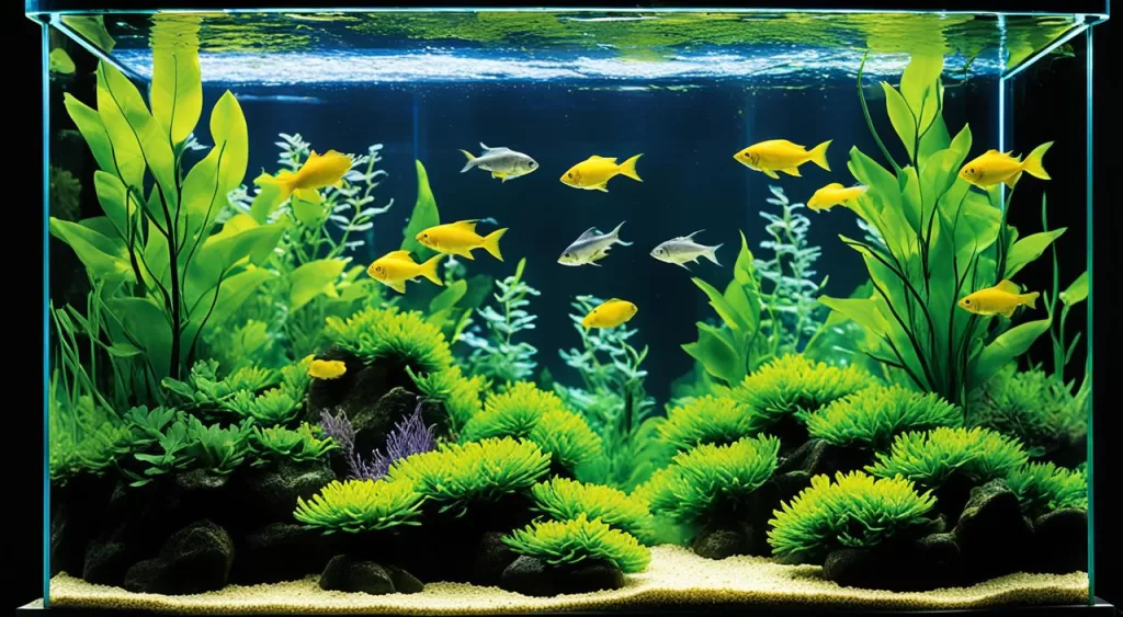 aquário para peixe tetra amarelo limão