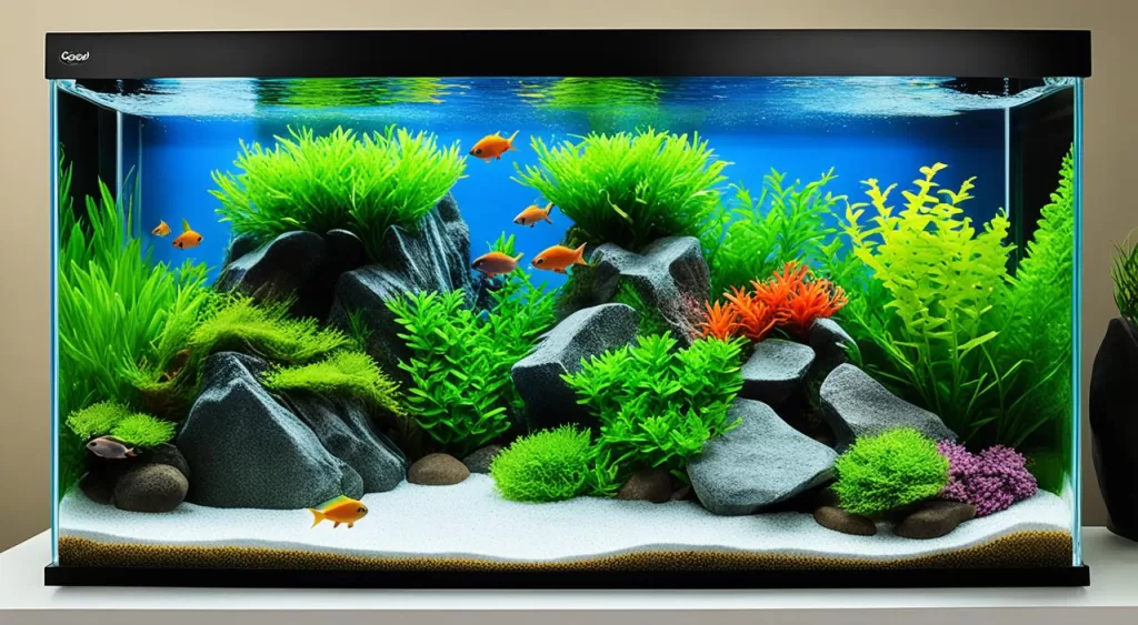 aquário para peixe tetra pêssego