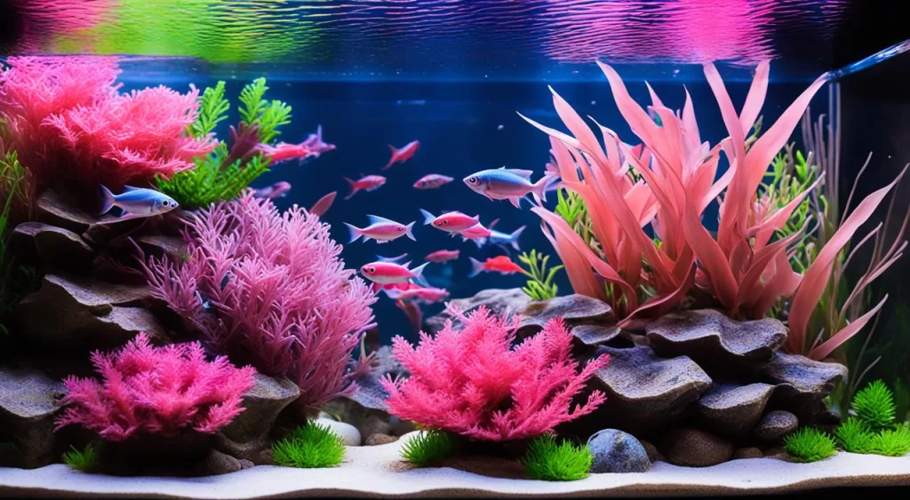 aquário para peixe tetra rosa