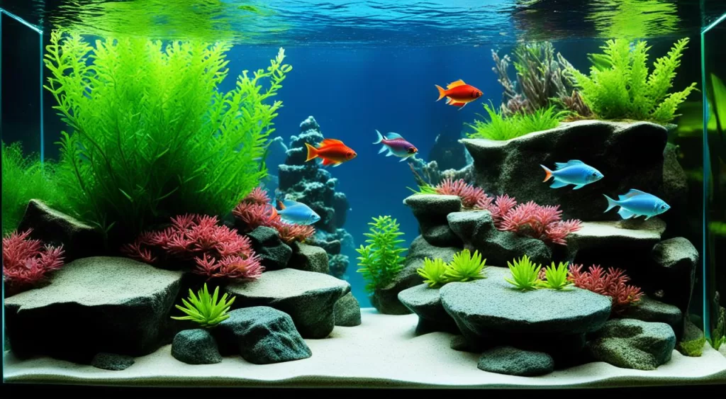 aquário para peixe tetra turquesa