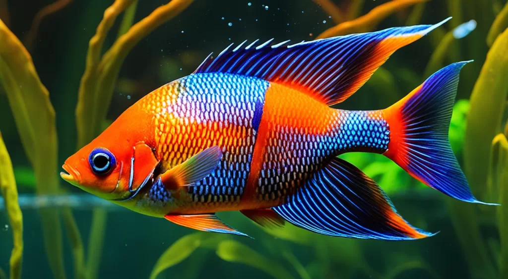 benefícios do peixe tetra arco-íris néon laranja