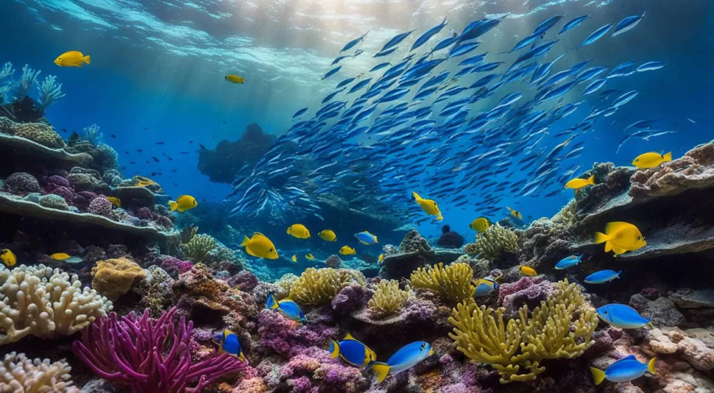 circulação e alimentação adequada dos peixes e corais