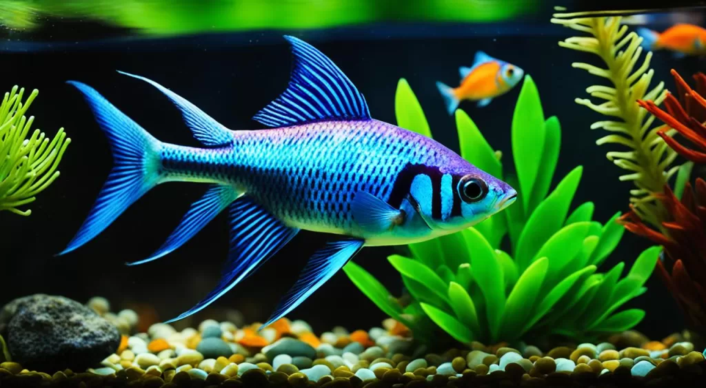 cores do peixe tetra turquesa