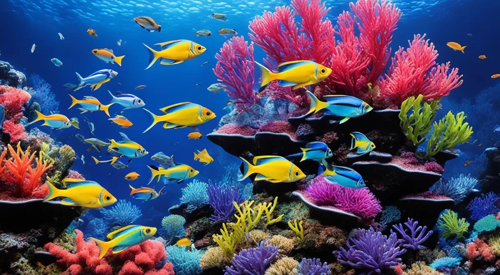 cuidados com peixe tetra arco-íris néon azul marinho