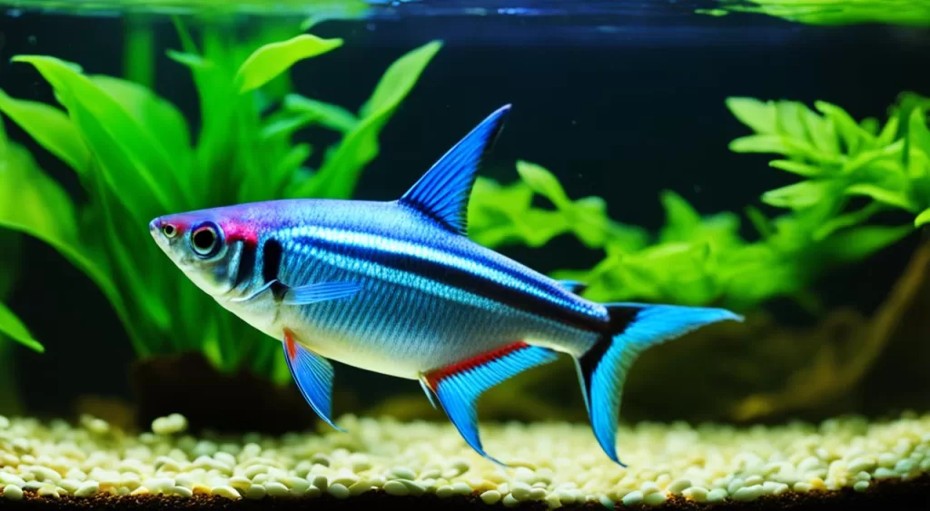 cuidados com peixe tetra arco-íris néon prata