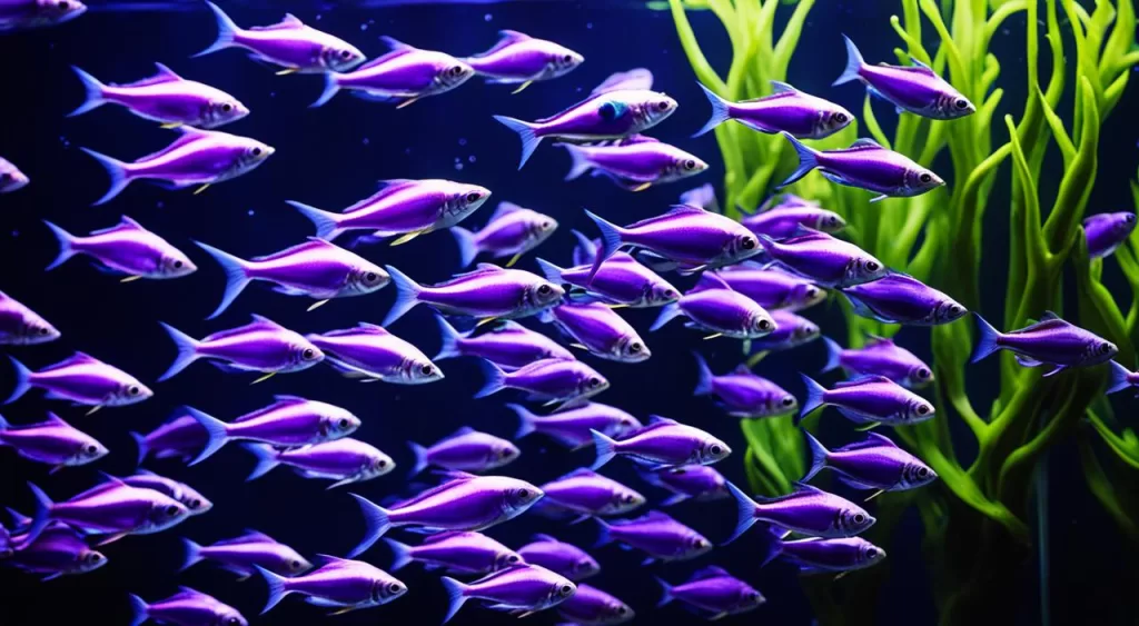 escolha de peixe tetra roxo
