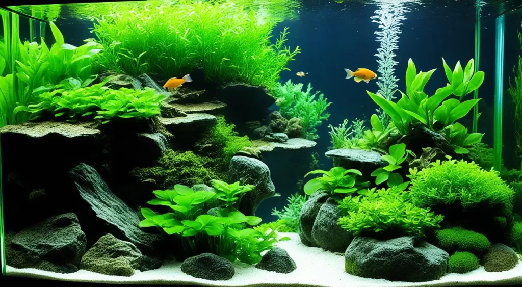 fertilização em um aquário plantado