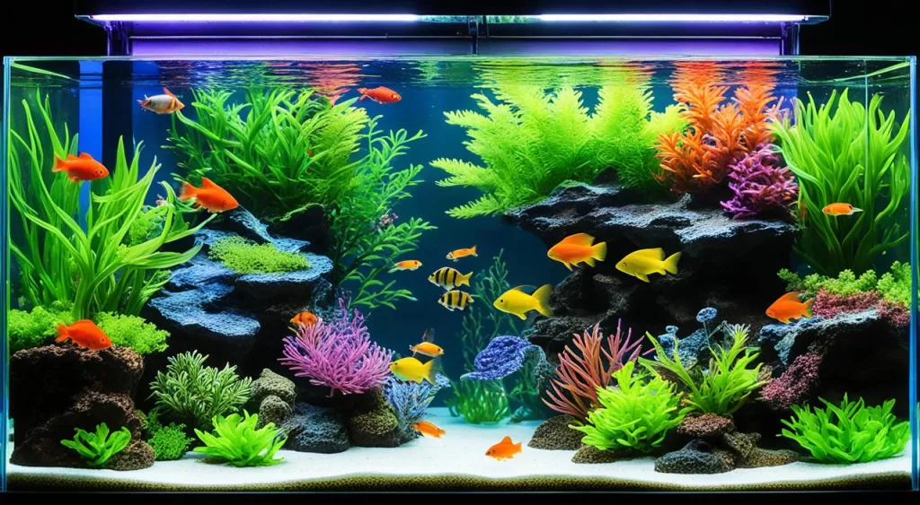 iluminação LED para aquários