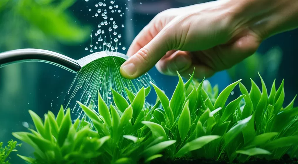 manutenção das plantas aquáticas