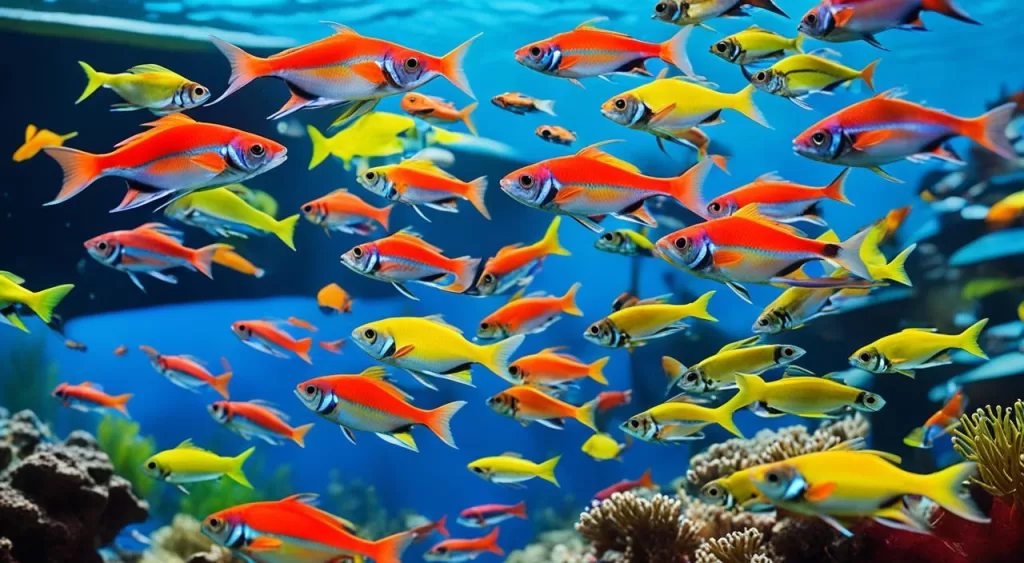 peixes que se dão bem, convivência com peixe tetra arco-íris néon