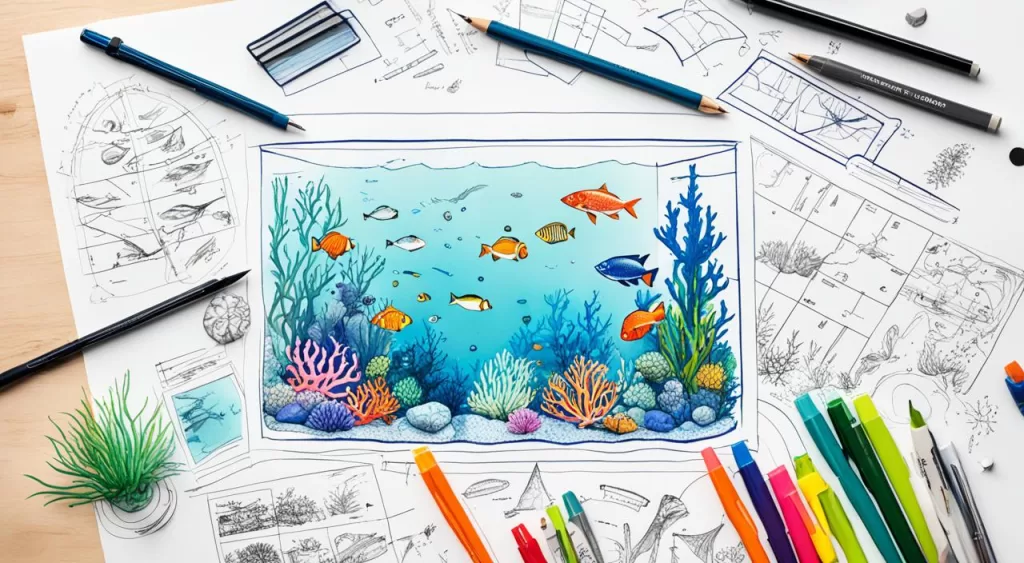 planejamento do aquário marinho