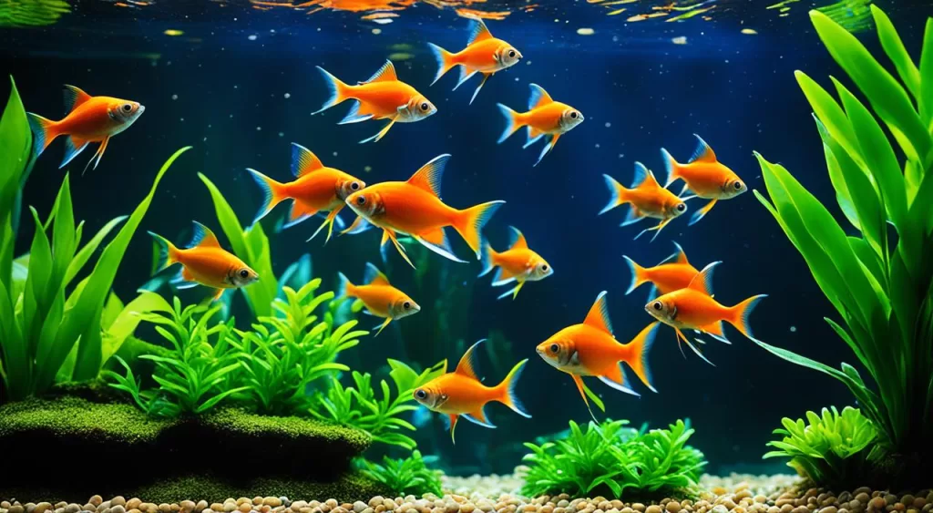 reprodução de peixe tetra laranja brilhante reprodução de peixe tetra laranja brilhante