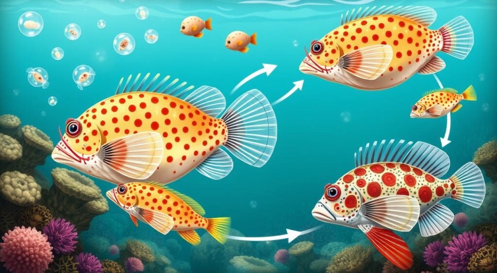 ciclo de vida do peixe bolha