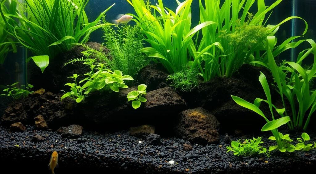 substrato para plantas aquáticas