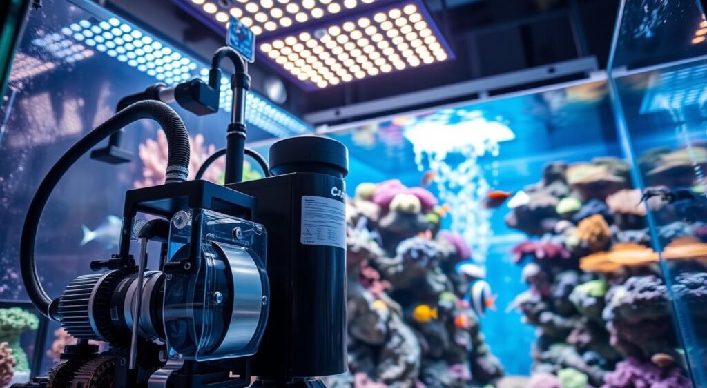 otimização de equipamentos para aquário marinho